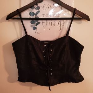 Forever 21 Lace Up Crop Top